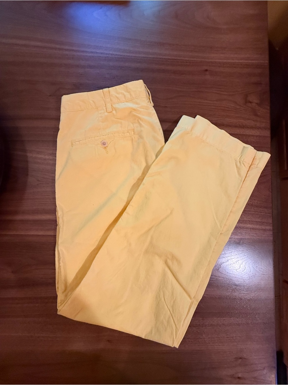 Ralph Lauren Men's Bright Yellow Cotton Chinos